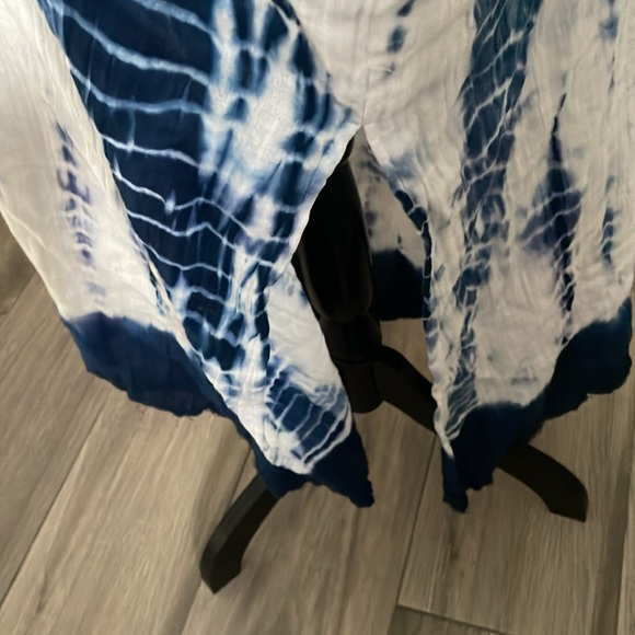 Natural life 100% cotton maxi dress with pockets blue and white - Picture 6 of 6